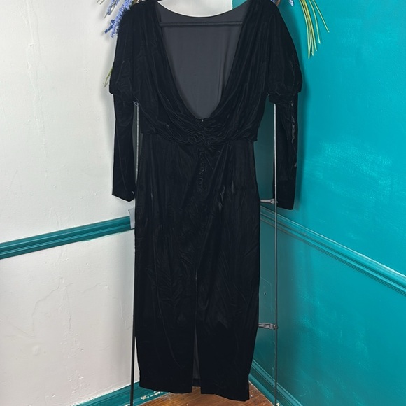 Rachel Zoe Emmaline Drape Back Velvet Dress - Picture 11 of 11